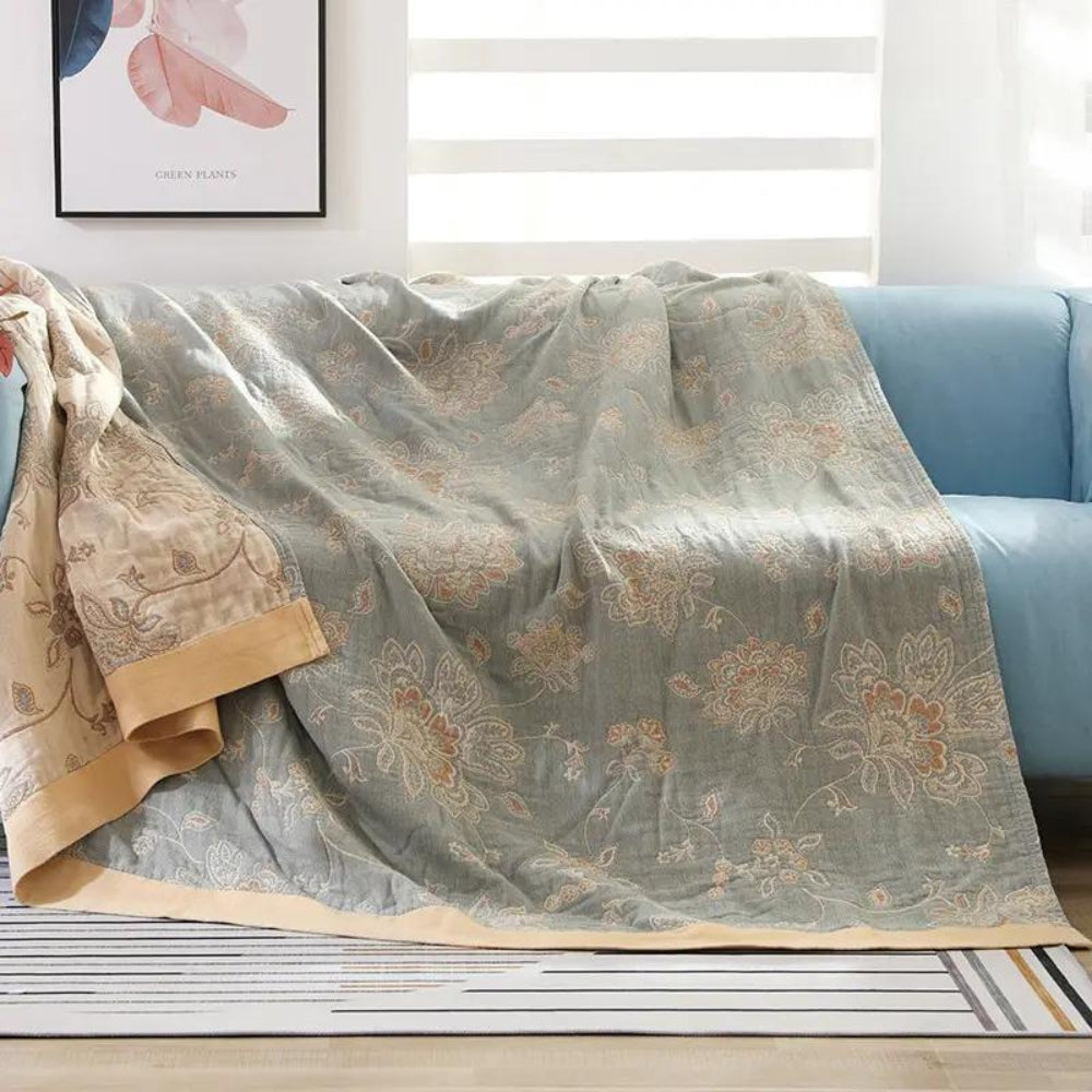 Floral Dream Comfort Blanket Green