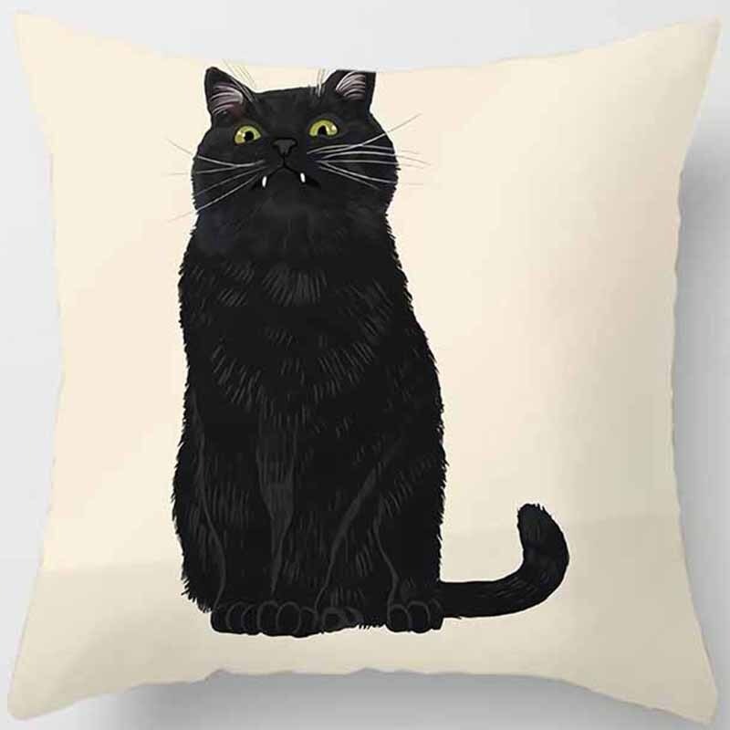 Feline Cushion Covers Mischievous