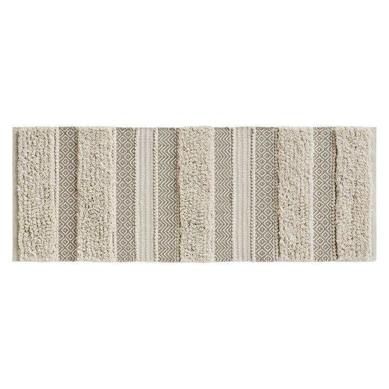 Asher Woven Texture Stripe Bath Rug 22x58" Natural