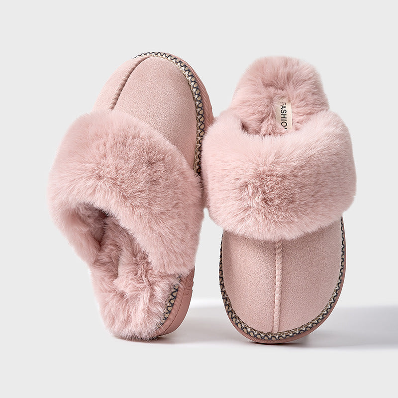 Women's Faux Fur Winter Slippers Pink
