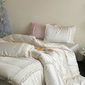Mini Polka Dot Bedding Set With Ruffle