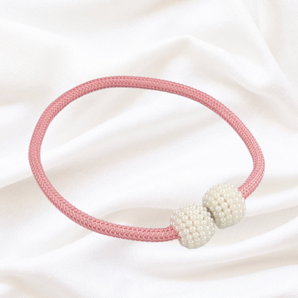 Magnetic Pearl Curtain Tie Back | 2pcs Set Blush Pink