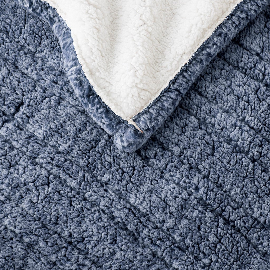 Marbled Sherpa Heated Throw