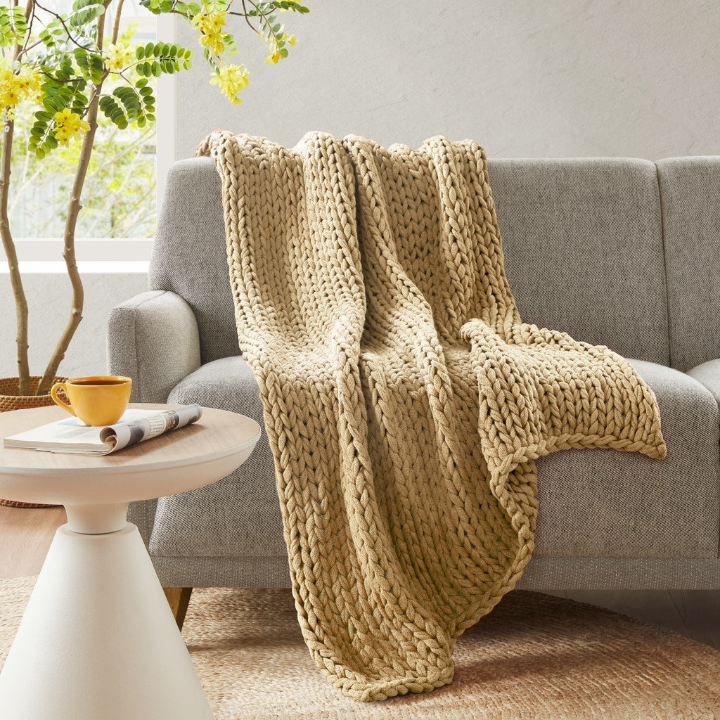 Chunky Double Knit Handmade Throw Blanket