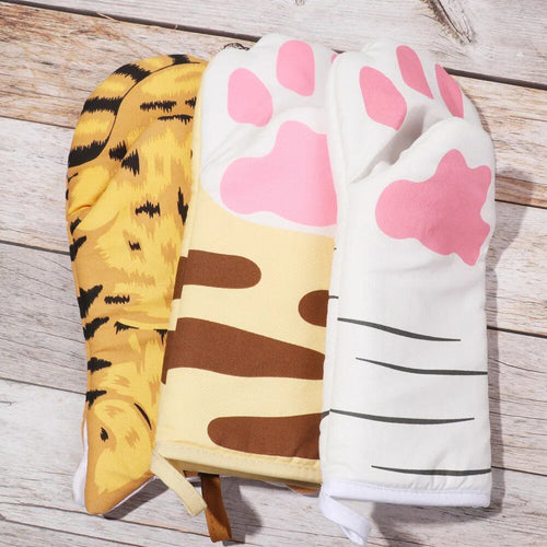 Cat Paw Kitchen Gloves (Pair) 3 Pair Bundle