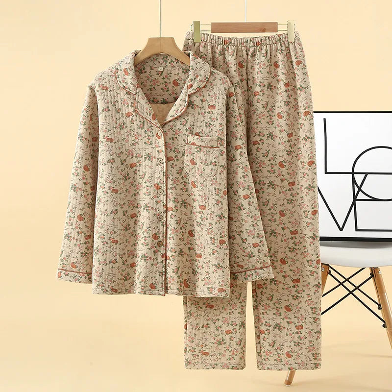 Women's Vintage Cotton Pajama Set