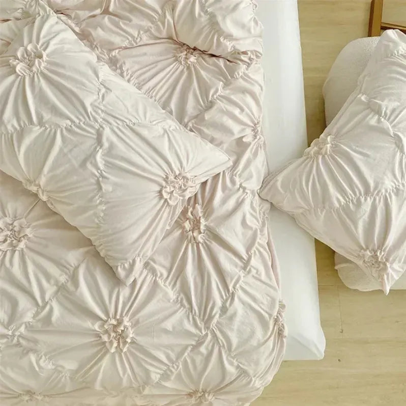 Ruffle Flower Bedding Set 3PCS