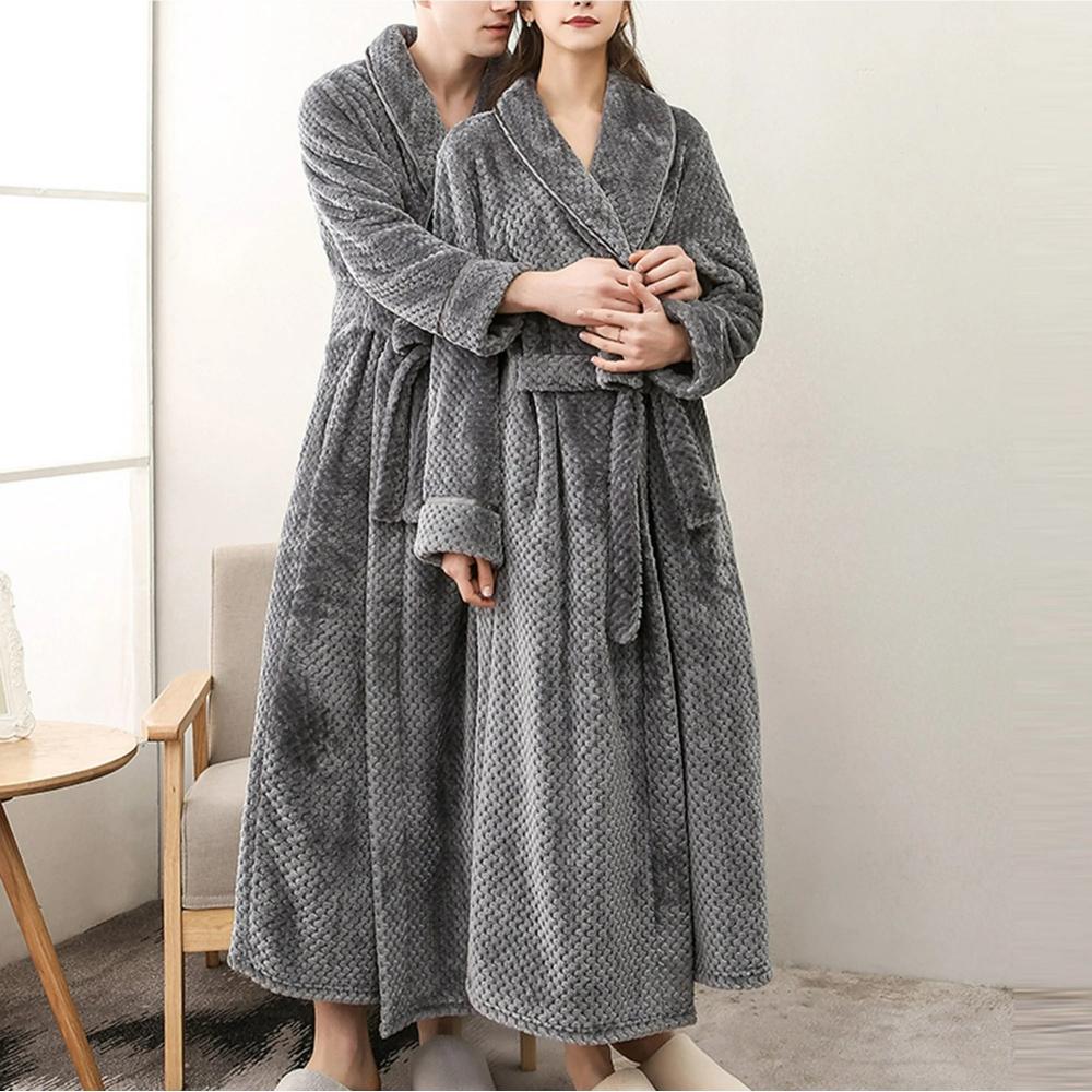 Dreamy Fleece Bathrobe Gray