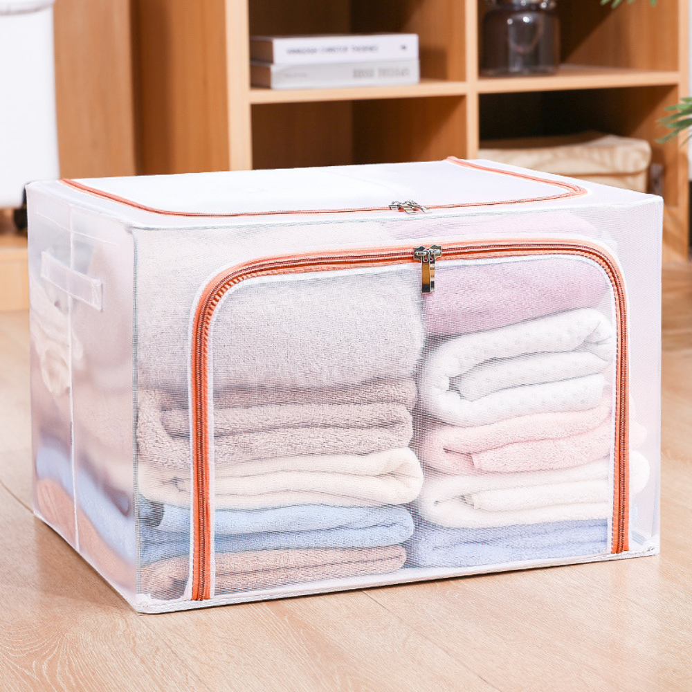 Storage Box Organizer Clear White
