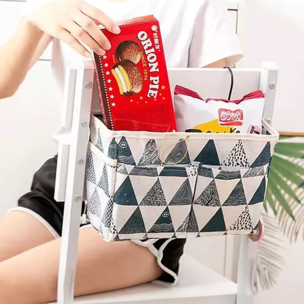 Hanging Organizer Bag Blue Triangle