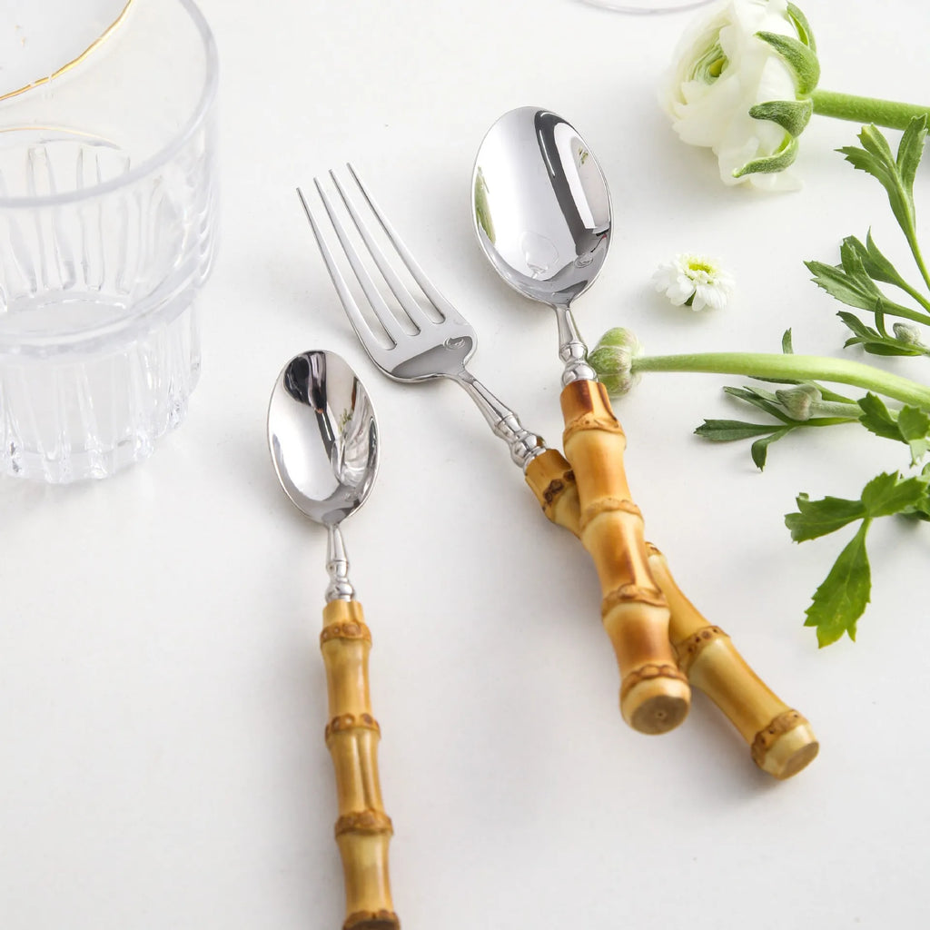 Takumi Bamboo Handle Cutlery Set - High Quality & Non Toxic Stainless Steel