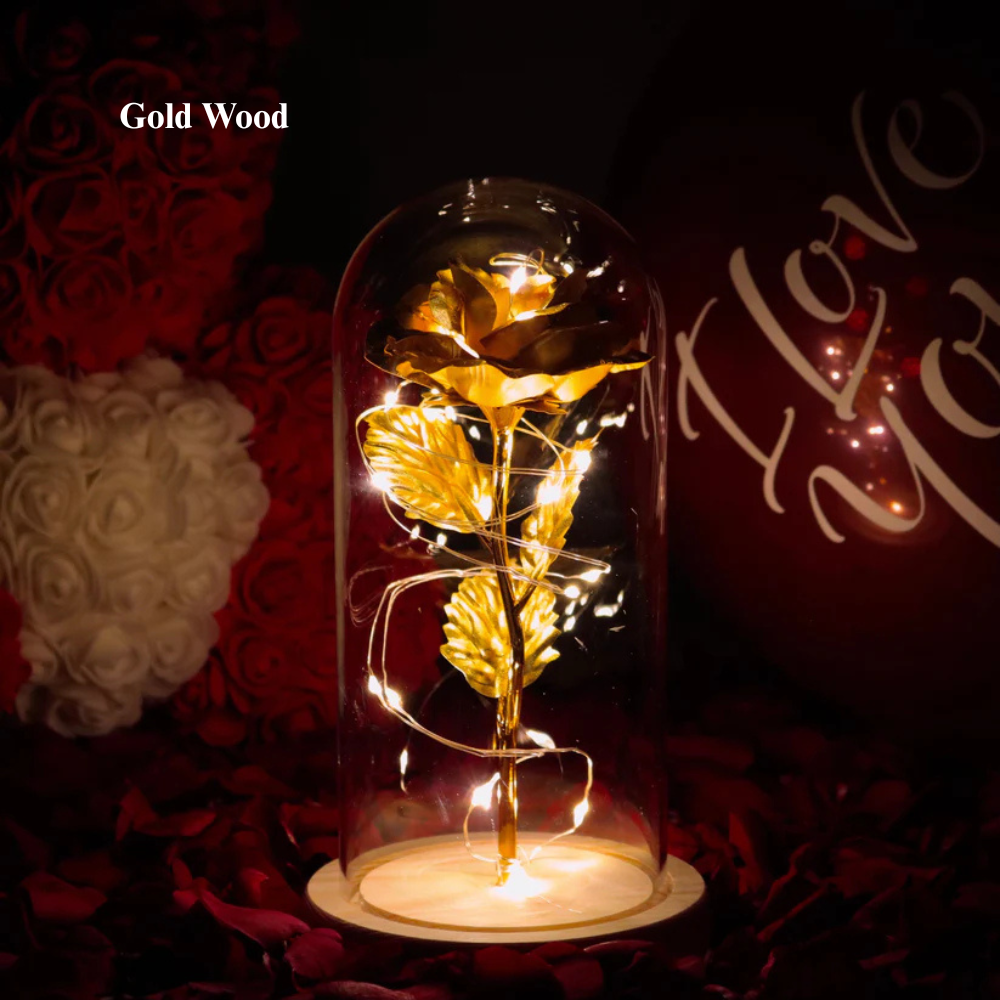 LumiRose™ | Enchanted Sparkly Rose Gold Wood