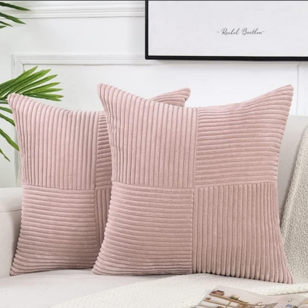 Rustic Corduroy Cushion Cover Beige