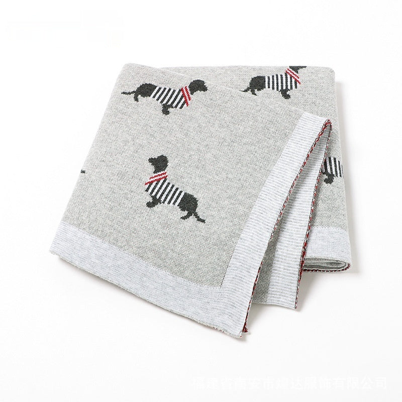 Baby Cotton Dog Blanket 40x30" Gray
