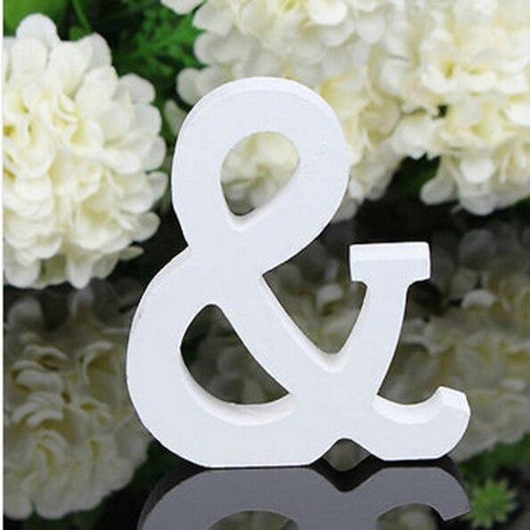White Standing Mountable Wood Letter &