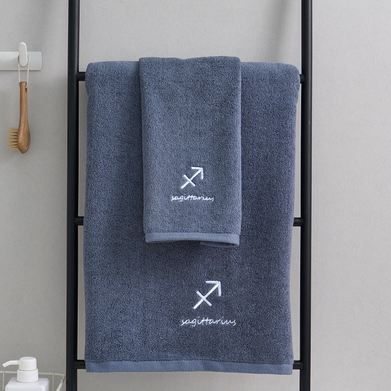 Zodiac Luxury Towel Set (2-Piece) Blue Sagittarius