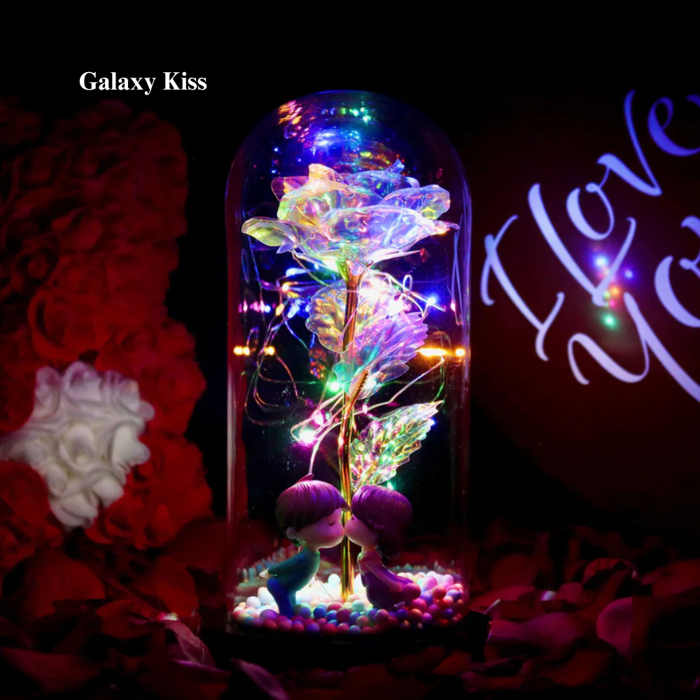 LumiRose™ | Enchanted Sparkly Rose Galaxy Kiss