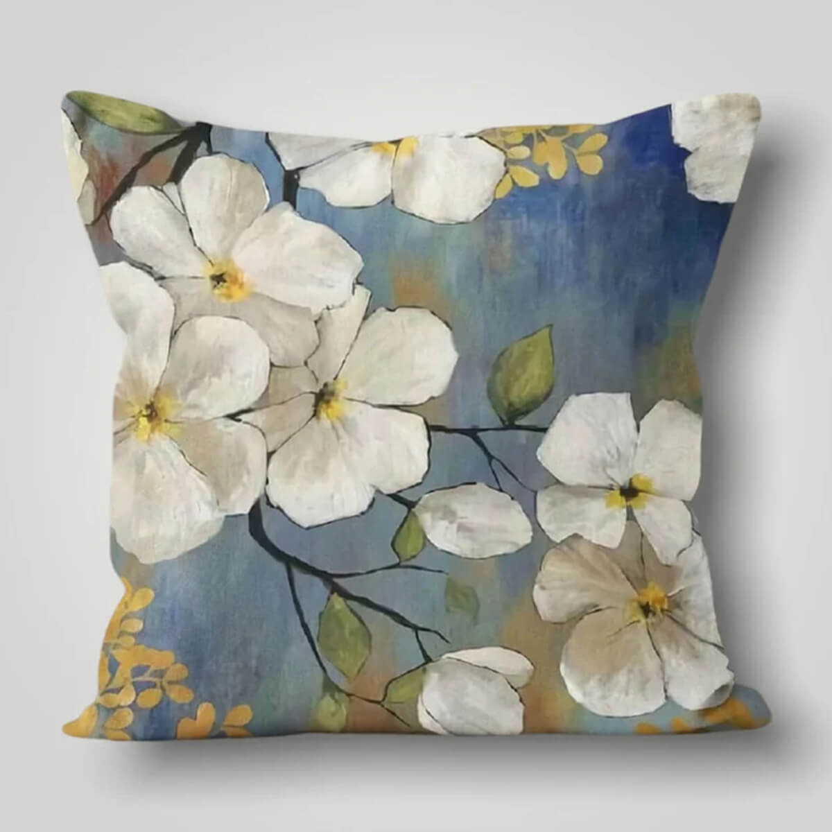 Grey Flower Cushion Cover Blithe