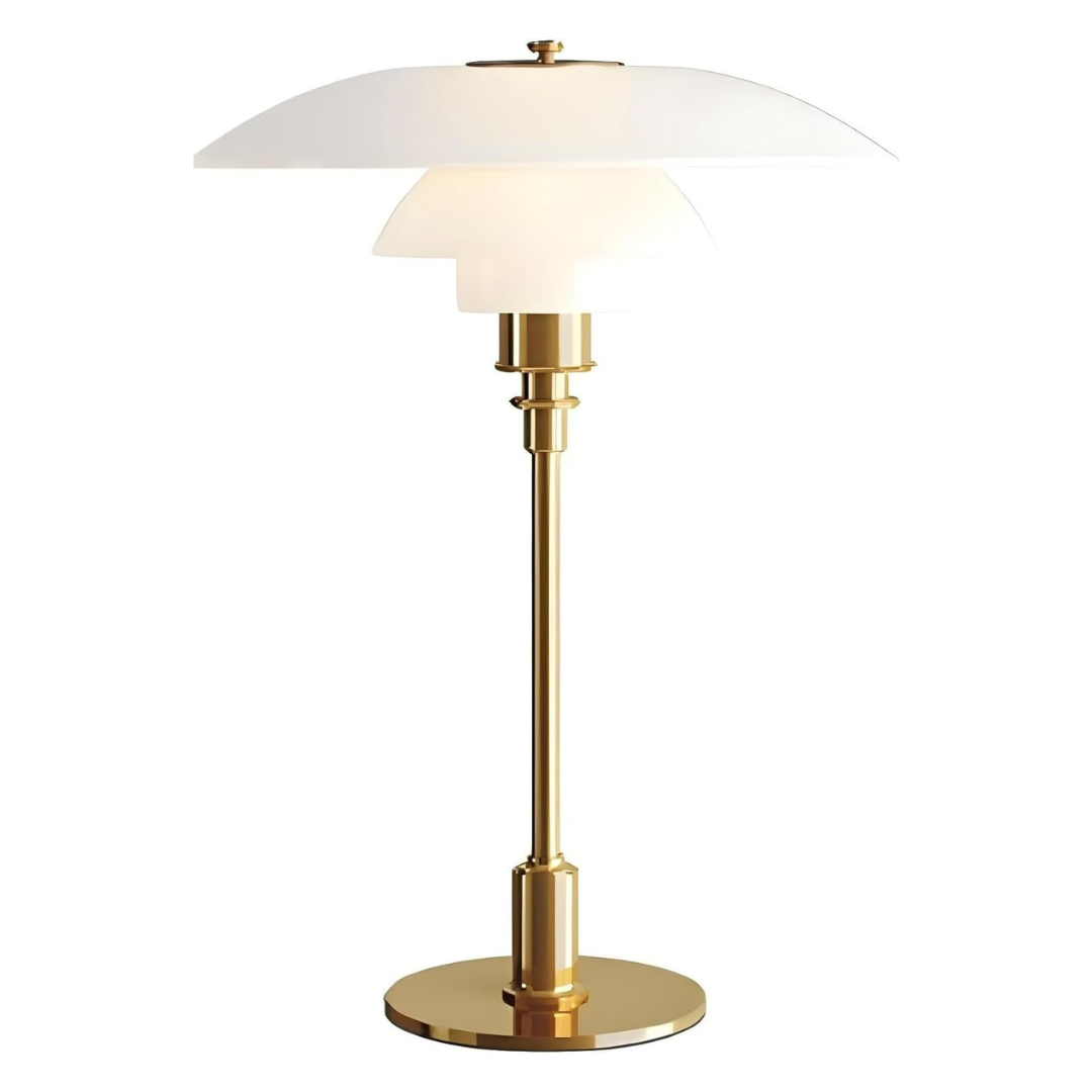 Modern Scandinavian Table Lamp Gold & White