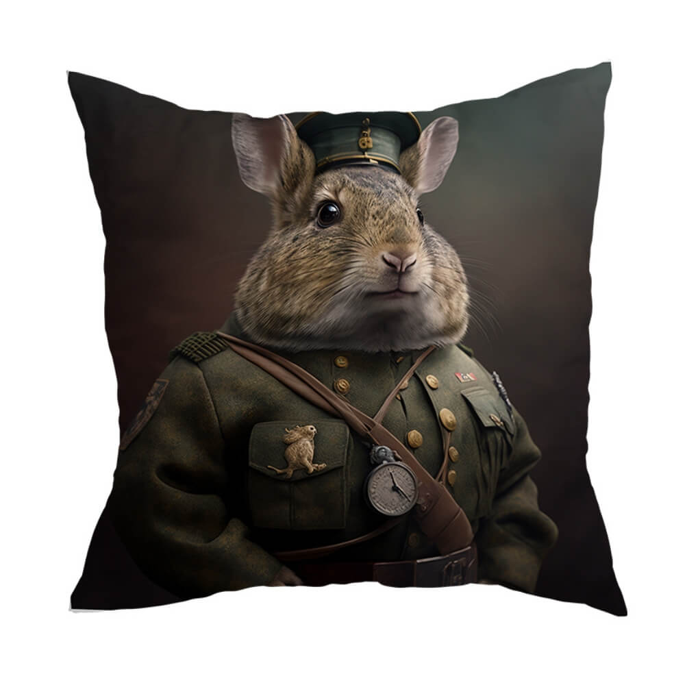 Military Animals Cushion Cover Apollo Rabbit