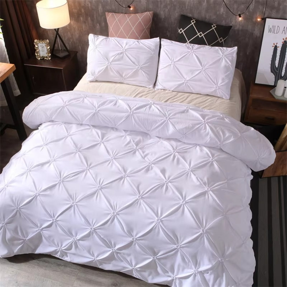 Airweave Pintuck | 3pcs Duvet Cover Set Ivory Luxe