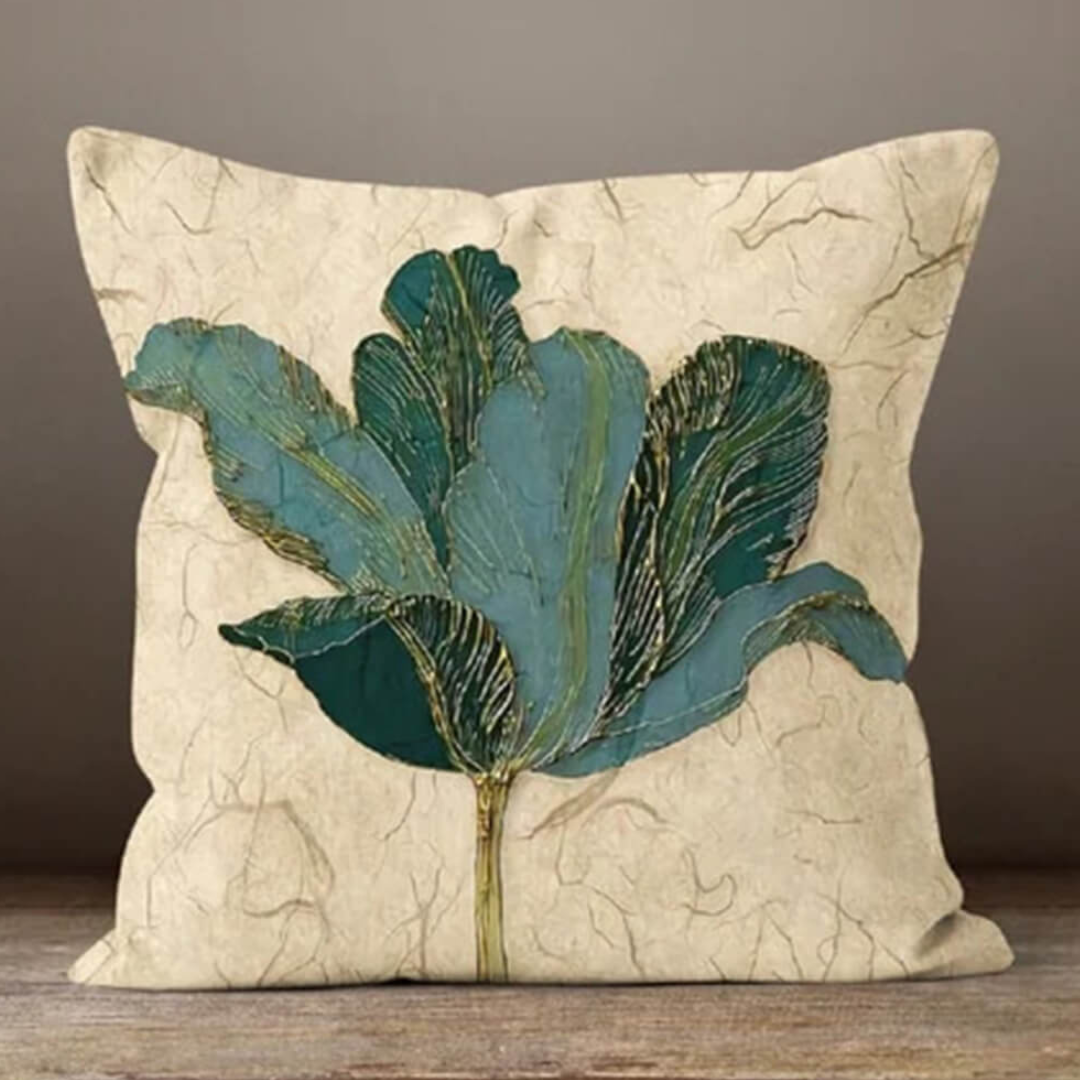Emerald Leaf Cushion Cover Exquisite