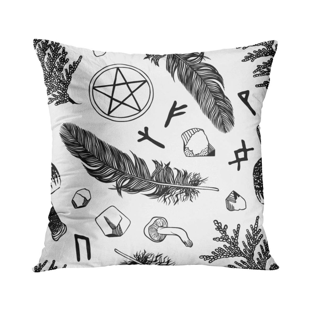 Midnight Mystique Cushion Cover Feathers