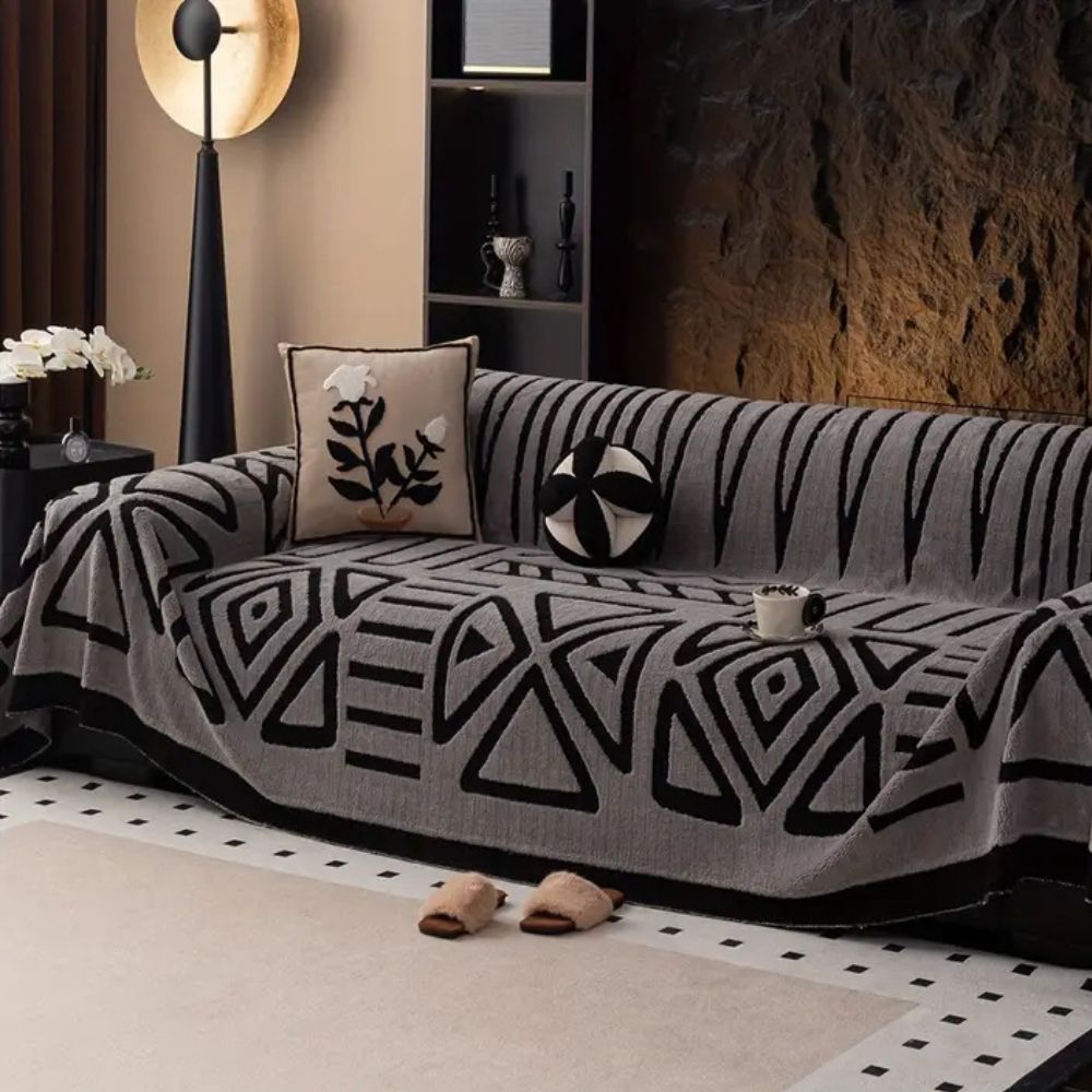 Luxury Urban Maze Sofa Cover Smoke Gray