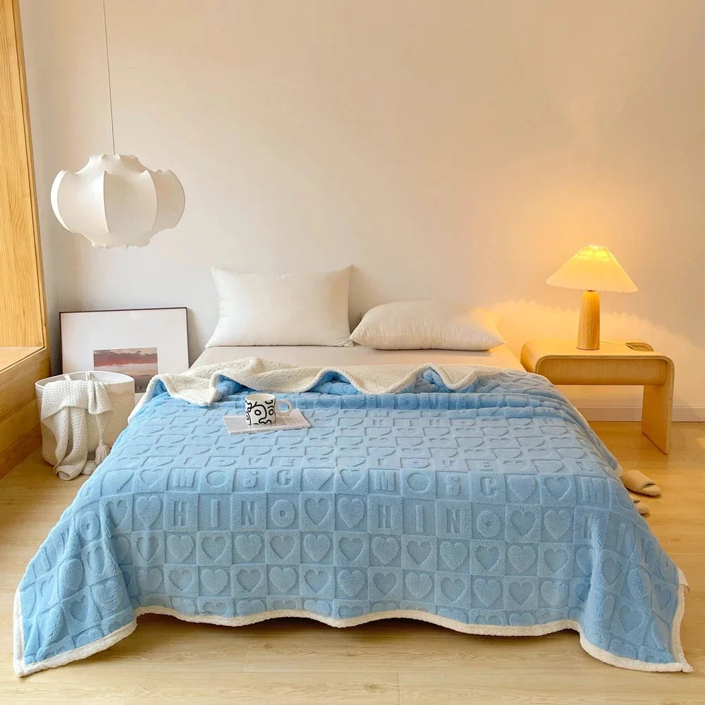 Heart Hug Sherpa Blanket