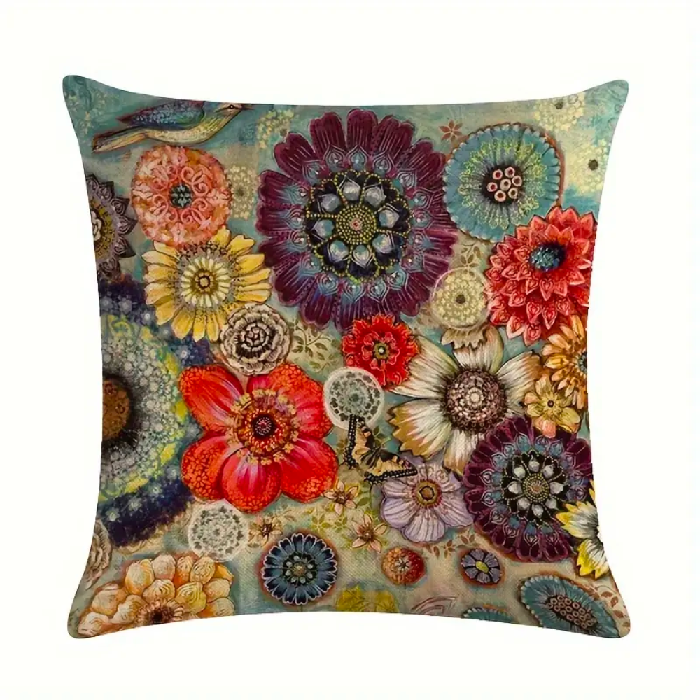Mexican Flowers Cushion Covers Fushion Floral