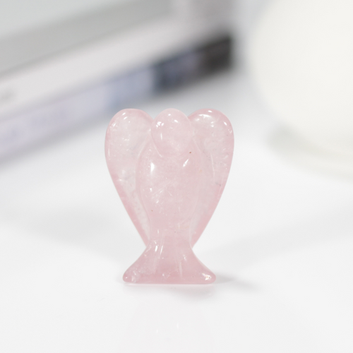 Angel Carved Gems Rose Quartz