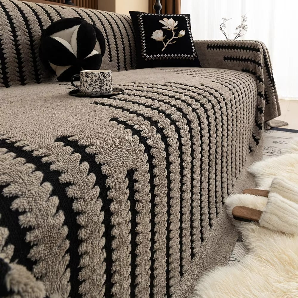 Heritage Plush Tufted Sofa Cover