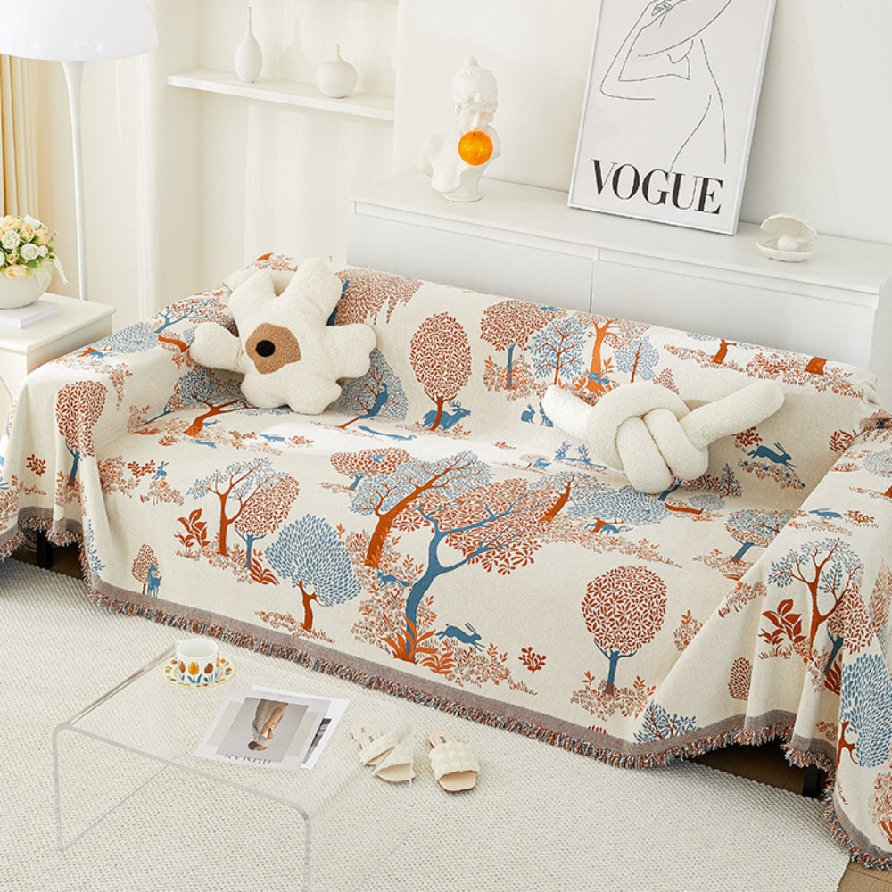 Eden Grove Chenille Sofa Cover Red Grove