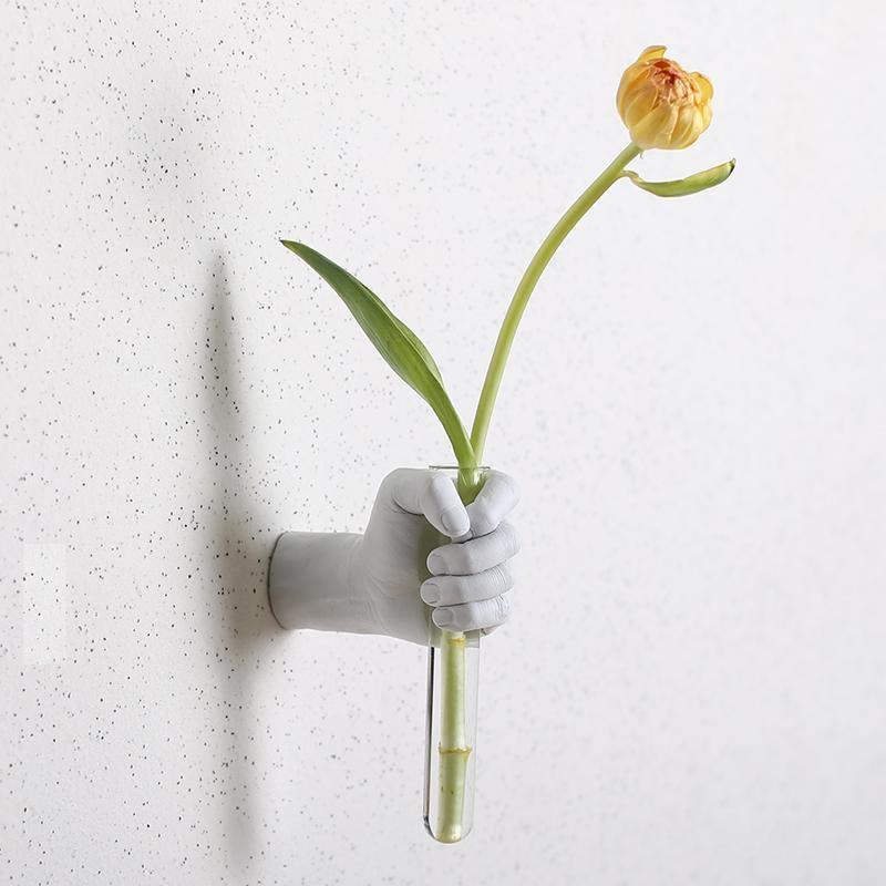 Blossom Hand Wall Vase LightGrey