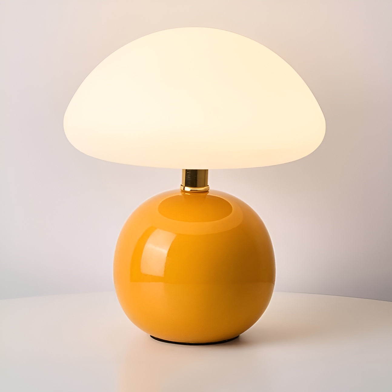 Modern Mushroom Table Lamp Orange USB