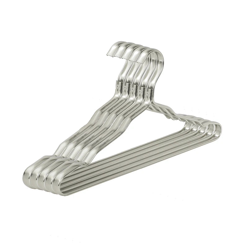 Clothes Hangers - Aluminum Non-Slip Silver