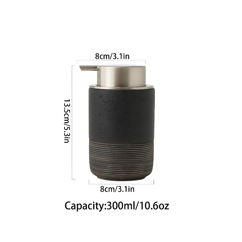 Minimalist Ceramic Soap Dispenser Onyx Black