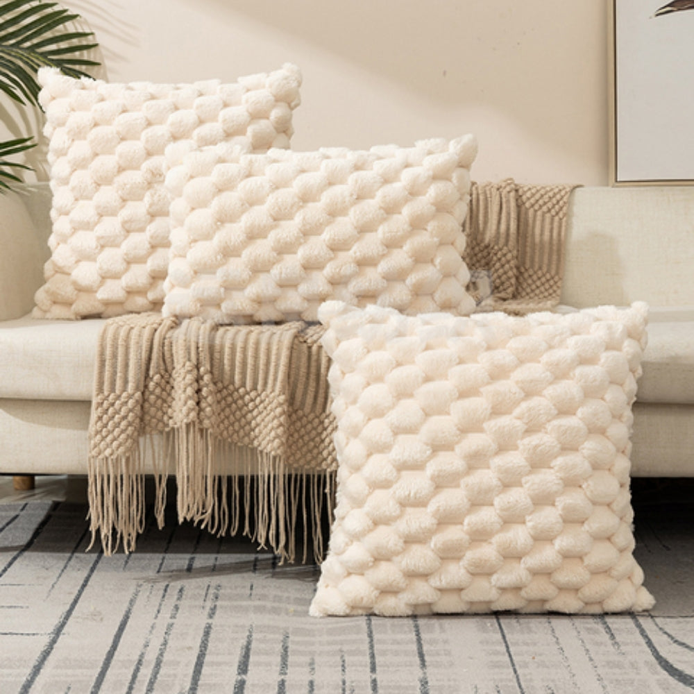 Plush Marshmallow Cushion Cover Cream