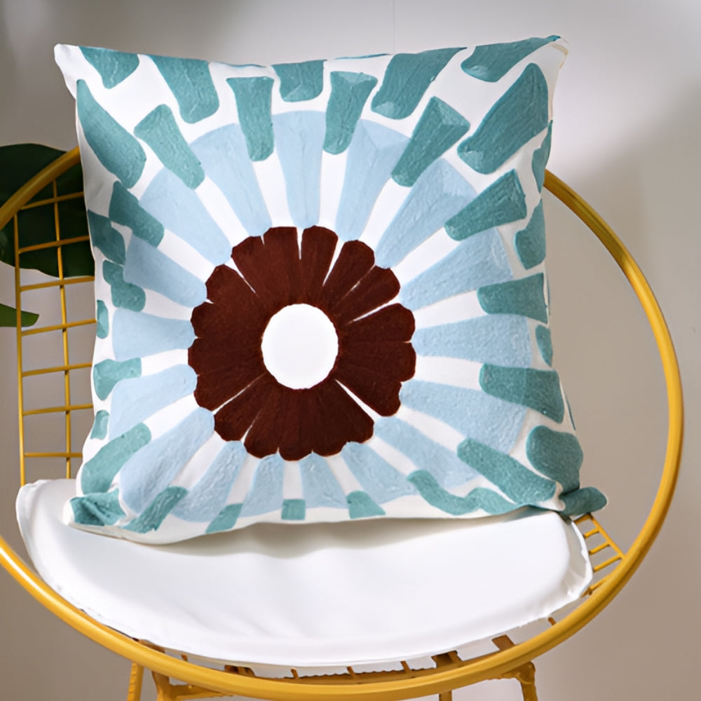 Ocean Treasures Embroidery Cushion Cover Wave