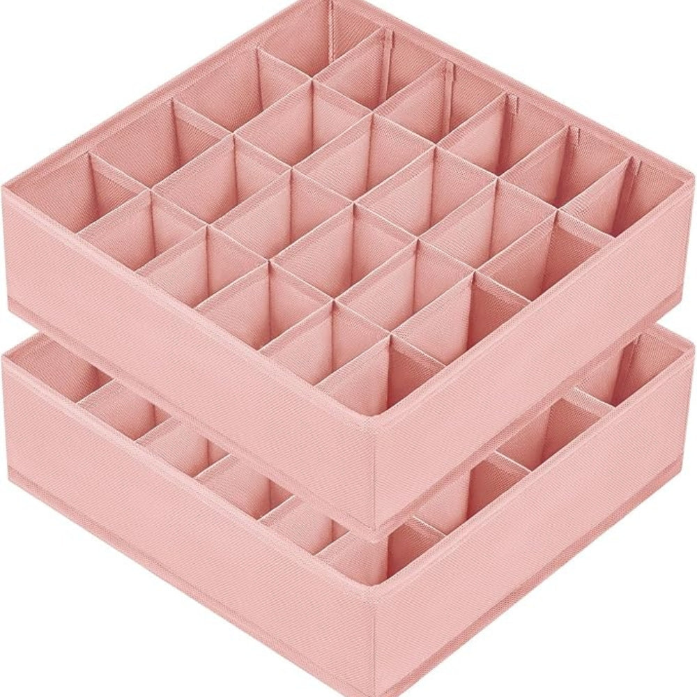 Foldable Sock and Underwear Organizer Pink