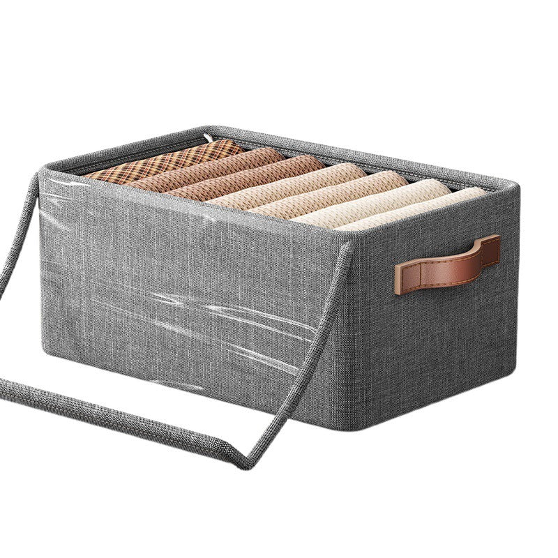 Clothes Foldable Storage Box With Handles With Lid