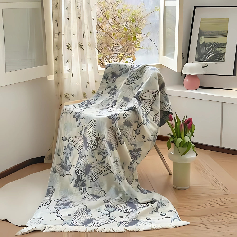 Midnight Swirls Cotton Towel Butterfly Meadow