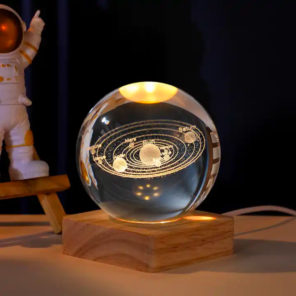Crystal Ball Night Light Solar System