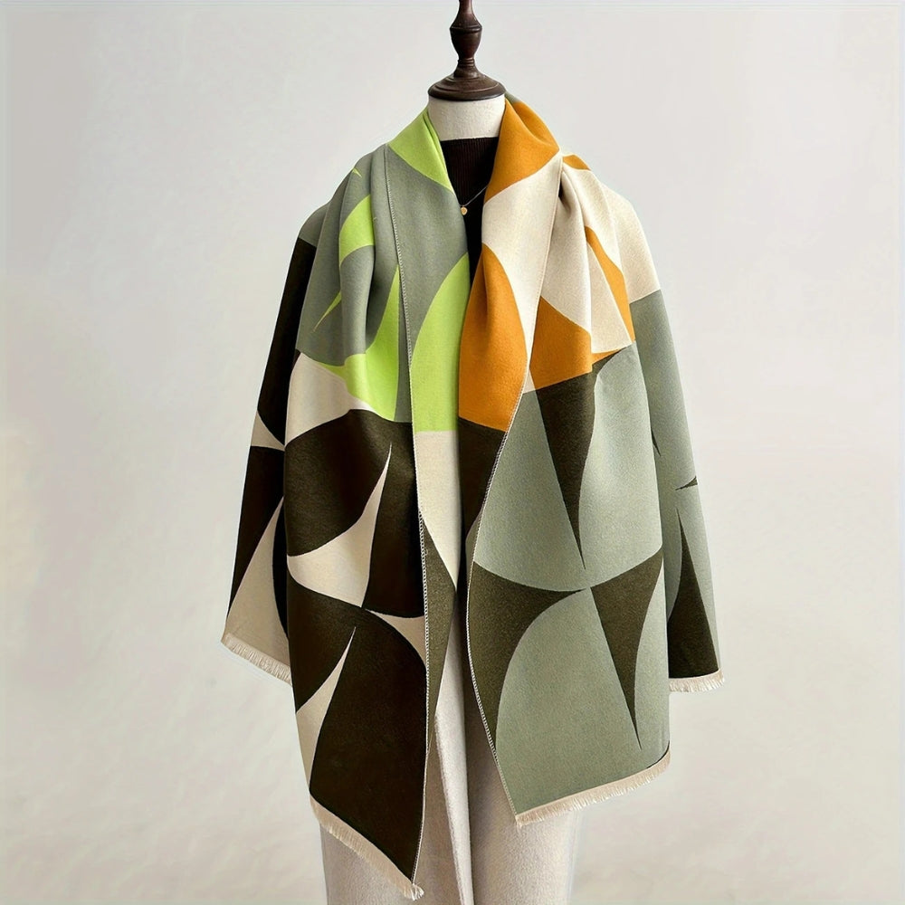 Veilura Poncho Reversible Scarfs Verdant Slate