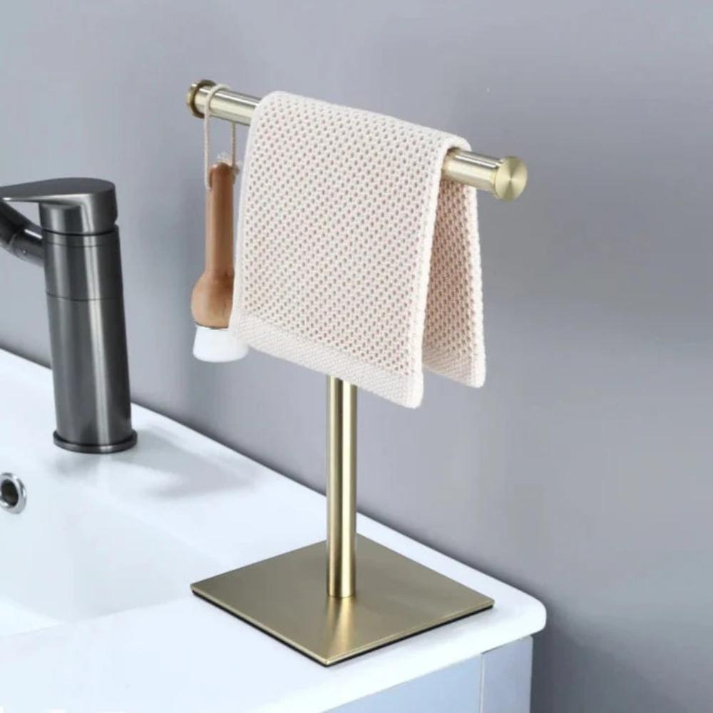 Luxe Counter Towel Rack Gold