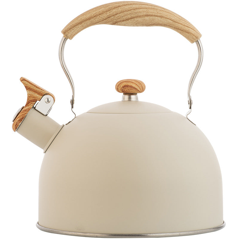 Stainless Steel Whistling Kettle Beige 3L