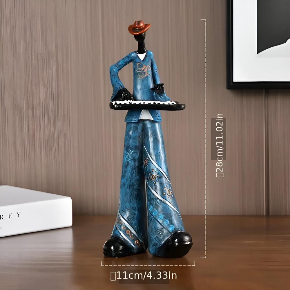 Jazz Musical Band Resin Figurine Soft Piano