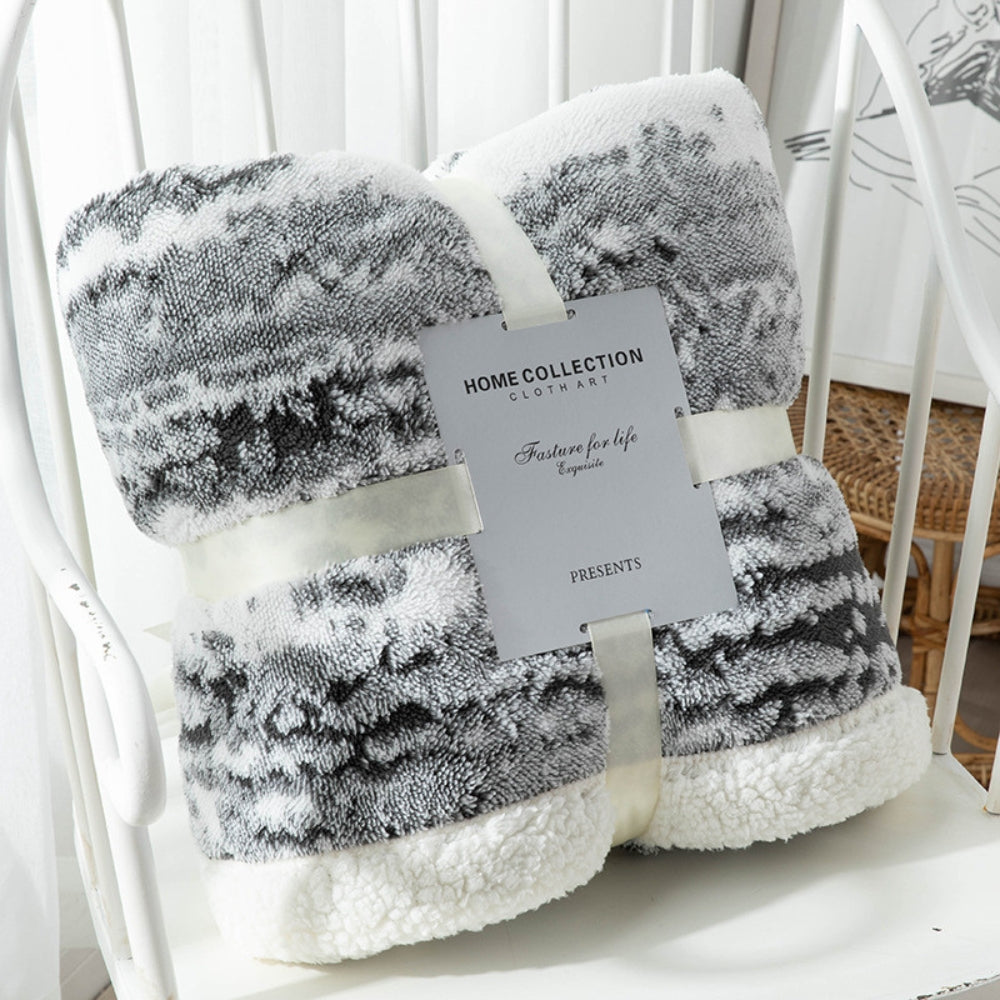 Seraphina Velvet Sherpa Blanket Sand Dunes