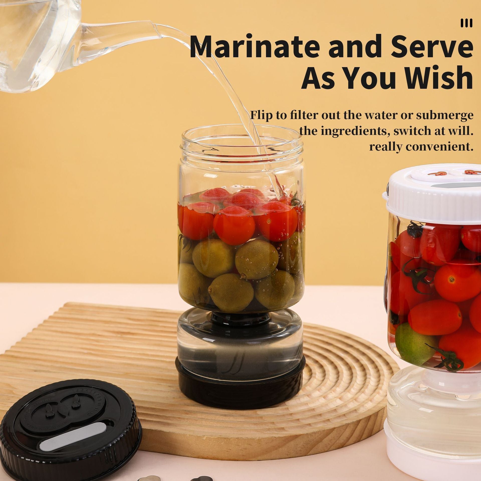 Flip & Drain Pickle Jar
