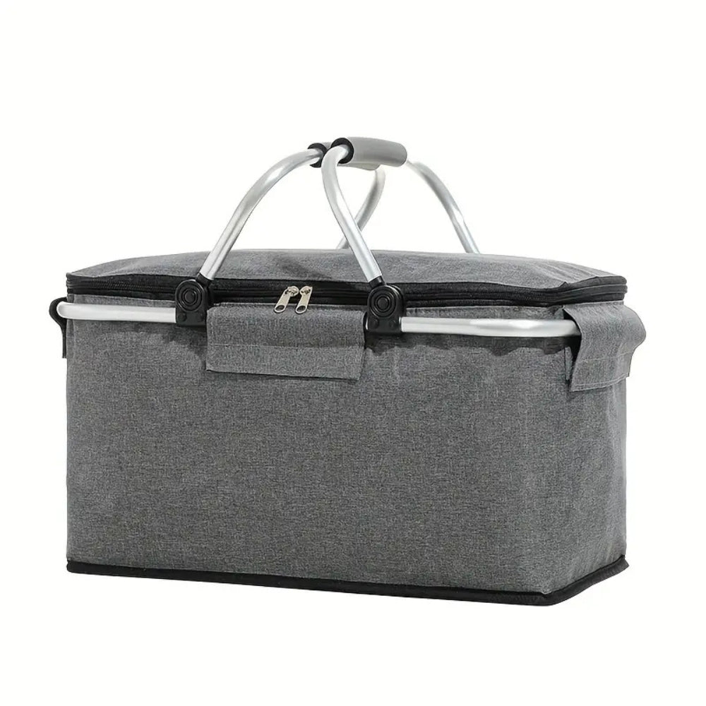 Collapsible Leakproof Picnic Basket Gray